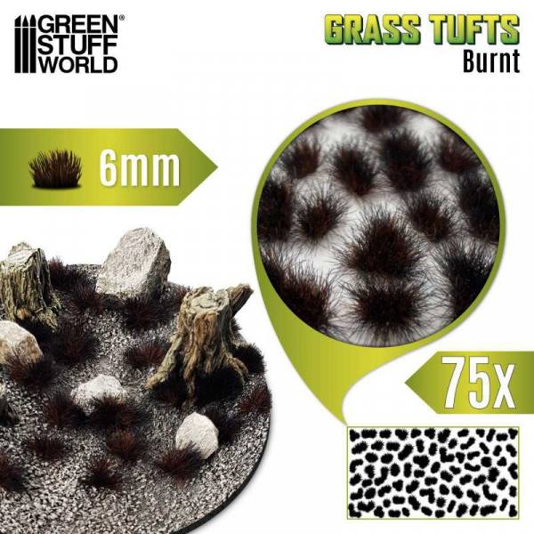 10675 - Green Stuff World - Grass Tuft - Burnt