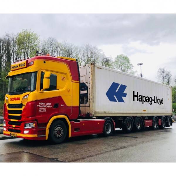 01-4497 - WSI Scania S HL 4x2 mit 2connect Chassi + 40ft Kühlcontainer - Henk Vlot Transport - NL -