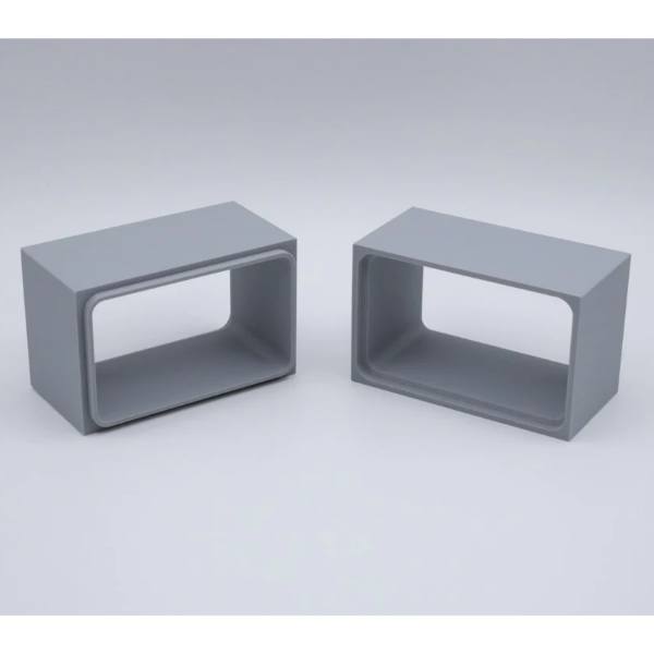 150109 - 3D-Druckfactory - Betonrohr Rechteckprofil, grau - 1 Stück