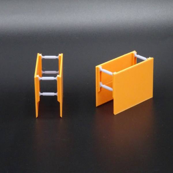 100122 - 3D-Druckfactory - Verbaubox / Verbaukasten klein, orange - 3 Stück