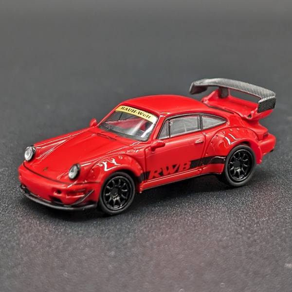 61782 - Micro City 87 - Porsche RWB 964, rot mit schwarzen Felgen