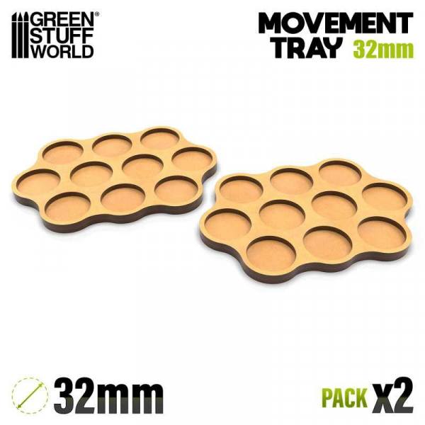 12582 - Green Stuff World - Movement Trays - 32mm