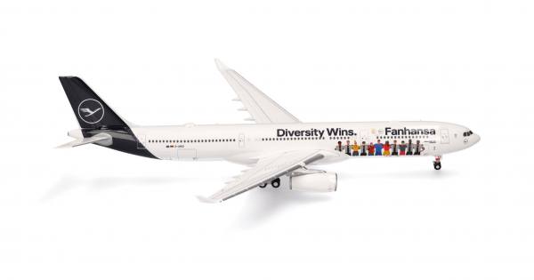 572774 - Herpa Wings - Lufthansa Airbus A330-300 “Fanhansa - Diversity Wins” - D-AIKQ -