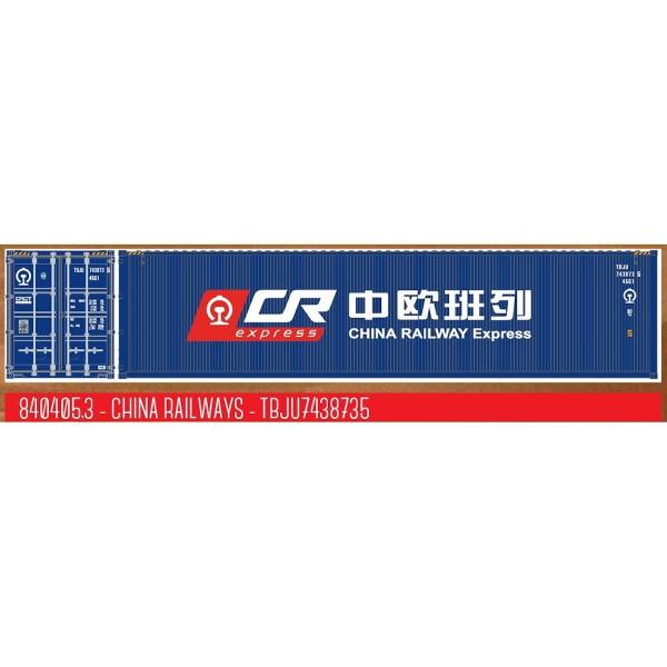 840405.3 - PT-Trains - 40ft. Highcube Container "China Railways - TBJU7438735"