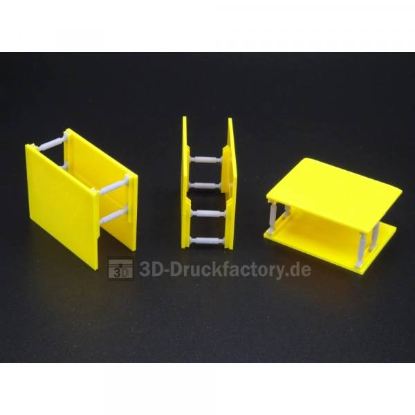 150120 - 3D-Druckfactory - Verbaubox / Verbaukasten klein, gelb - 2 Stück