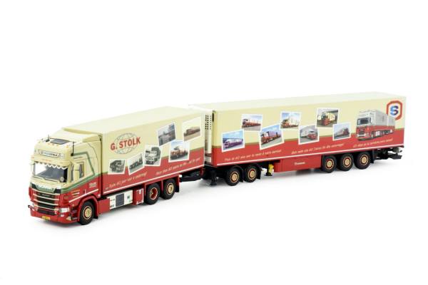 85009 - Tekno - Scania R700 V8 HL mit 2achs Dolly und 3achs Kühlauflieger - Transtolk - NL -