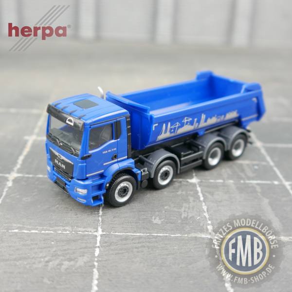 951333 - Herpa - MAN TGS NN 41.510  4achs Rundmuldenkipper, blau