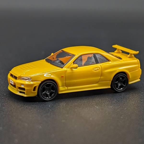 62266 - Micro City 87 - Nissan GTR34 (1998-2002) - gelb mit schwarzen Felgen