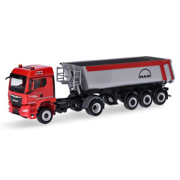 954495 - Herpa - MAN TGS TM 18.520 4x4 SCB Kippmulden-Sattelzug "Trucknology Roadshow"