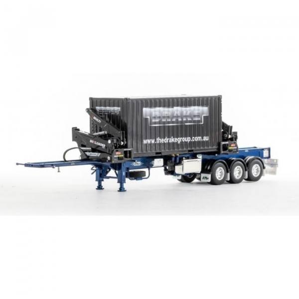 ZT09264 - Drake - Boxloader mit 20ft Container - metallic blau - AUS -
