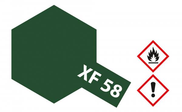 81358 - Tamiya - Acrylfarbe 23ml, olivgrün matt XF-58
