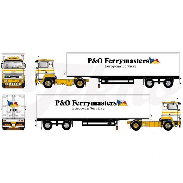 84996 - Tekno - Ford Transcontinental mit klassischen 2achs Kühlauflieger - Ferrymasters - S -