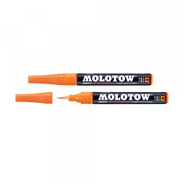 728624 - Molotow - UV-Fluorescent Pump Softliner 1mm, transparentorange