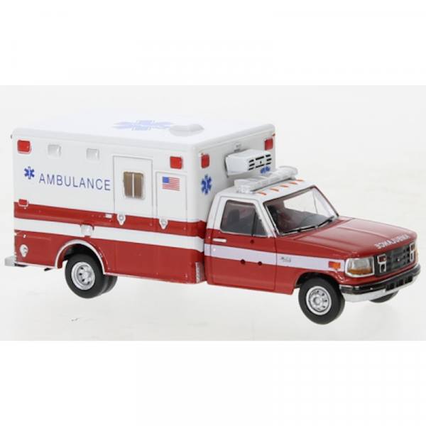 870362 - PCX87 - Ford F-350 Horton Ambulance `1997 , rot/weiß - USA