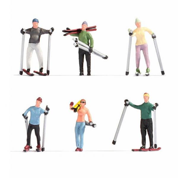 15827 - NOCH Figuren - Skifahrer ( 6 Stück )
