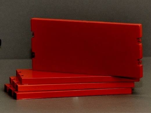 YC604-6 - YCC Models - Abstützplatten in rot 4er Set 11x5 cm - RAL3000