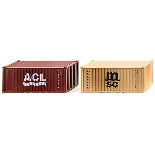 001826 - Wiking - Zubehörpackung - 2x 20ft. Container "ACL / MSC"