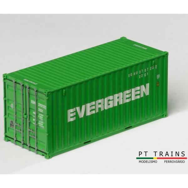 820037 - PT-Trains - 20ft. Container "Evergreen - EGHU3707237"