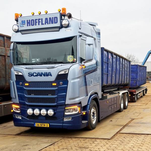 01-4398 - WSI - Scania S 6x2 mit Hakensystem+3achs Anhänger+2x40m³ - Hoffland BV - NL -