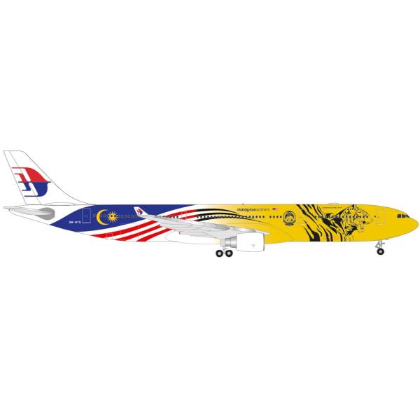 535359 - Herpa Wings - Malaysia Airlines Airbus A330-300 "Harimau Malaya"