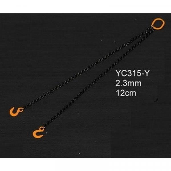 YC315-Y - YCC Models - Anschlagketten 12cm mit 2 Haken 2,3mm, gelb