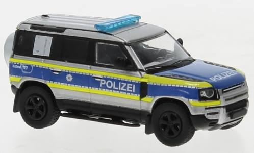 870619 - PCX87 - Land Rover Defender 110 `2020 "Polizei Hessen", silber/blau
