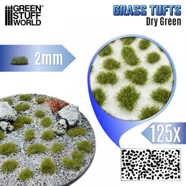 12947 - Green Stuff World - Grass Tuft - Dry Green