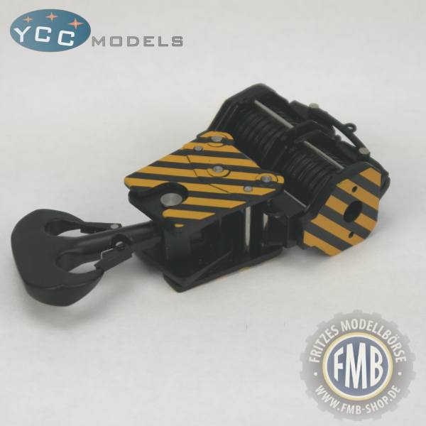YC208-1 - YCC Models - Kranhaken 380t mit 14 Rollen in schwarz/gelb