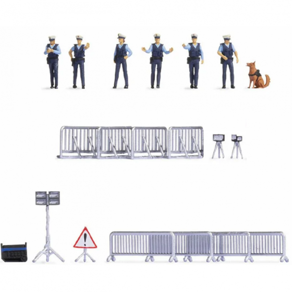 16260 - NOCH - Themenwelt - Polizeieinsatz - Figuren ( 6 Stück mit Zubehör )