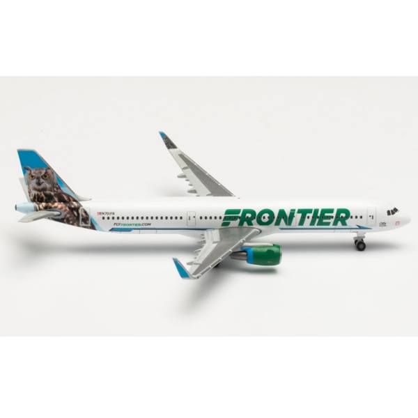 535830 - Herpa Wings - Frontier Airlines Airbus A321 - N701FR - "Otto the Owl"