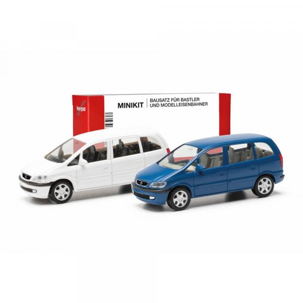 013932 - Herpa MiniKit - 2x Opel Zafira (weiß / blau)
