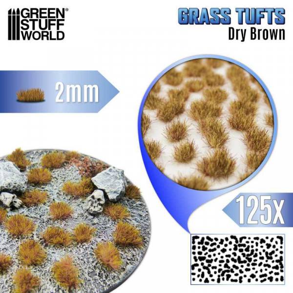 12951 - Green Stuff World - Grass Tuft - Dry Brown