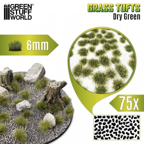 10670 - Green Stuff World - Grass Tuft - Dry Green