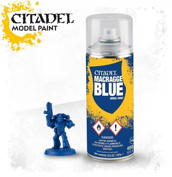 62-16 - CITADEL - SPRAYS MACRAGGE BLUE 400ml - PRIMER - Grundierung Blau