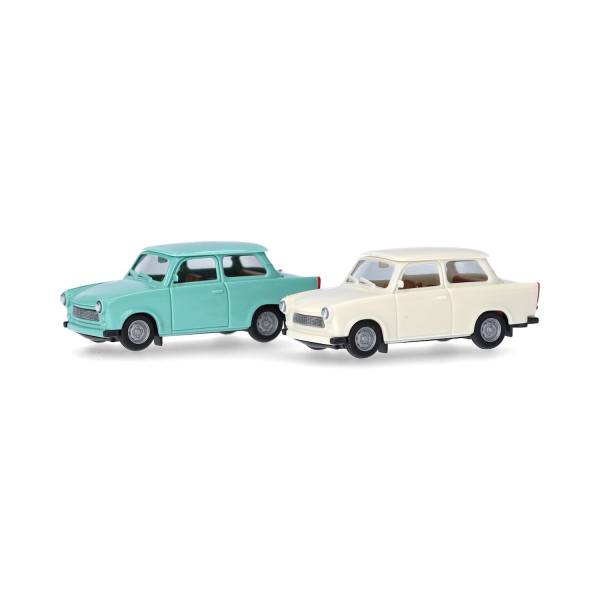 013901 - Herpa MiniKit - 2x Trabant 601 Limousine (beige + grün)