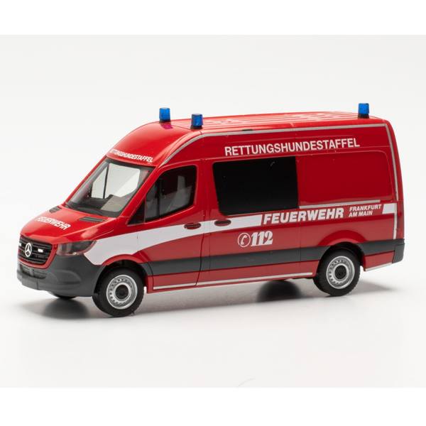 096881 - Herpa - Mercedes-Benz Sprinter `18 Halbbus "Feuerwehr Frankfurt / Rettungshundestaffel"