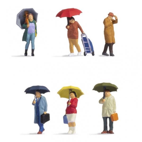 15523 - NOCH Figuren - Menschen im Regen