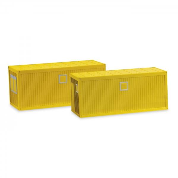 053600-002 - Herpa - Zubehör Baucontainer 2 Stück, gelb