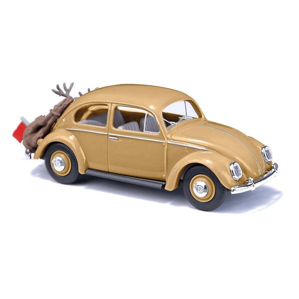 52966 - Busch - Volkswagen VW Käfer Ovali `55, gold mit Hirsch