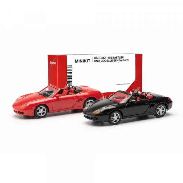 013963 - Herpa MiniKit - 2x Porsche Boxster S (schwarz / rot)