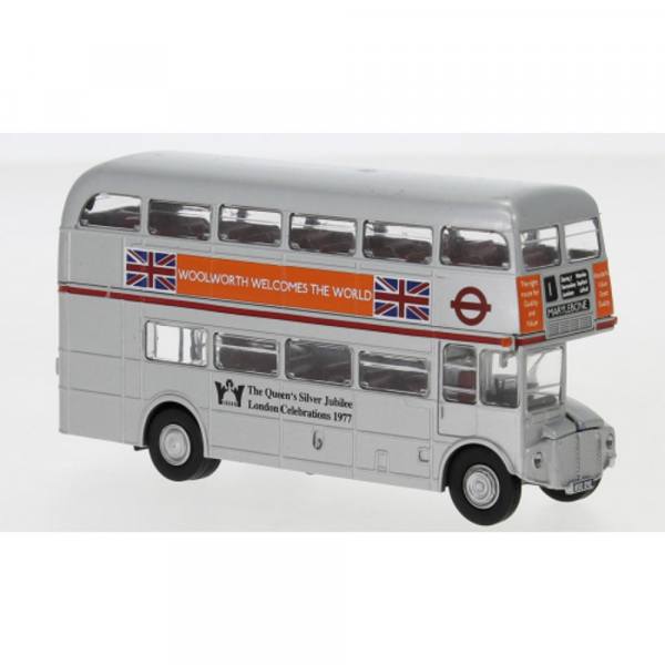 61105 - Brekina - AEC Routemaster `60 Doppelstock-Stadtbus "London, The Queen''s Silver Jubilee 1977"