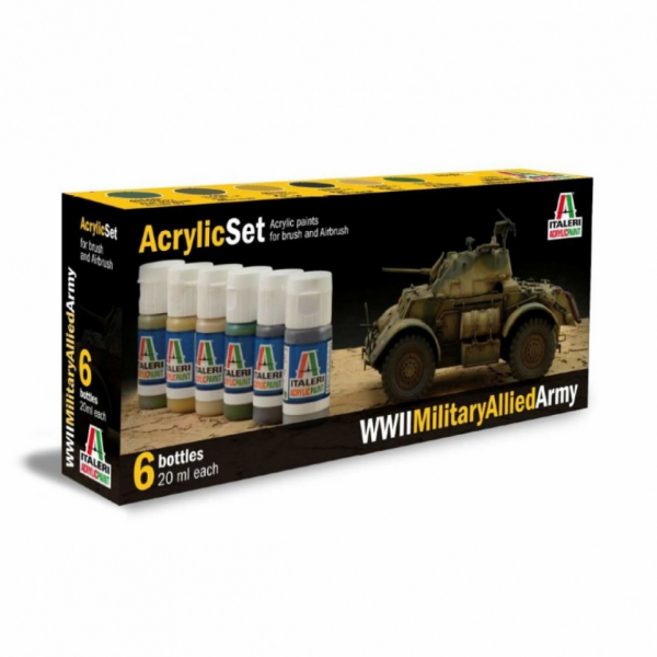 440 - Italeri - Acryl Farb Set - WWII Militär - Allierte Armee -
