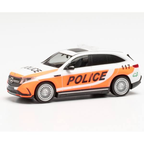 095976 - Herpa - Mercedes-Benz EQC - Funkstreifenwagen "Police Schweiz - Erprobungsfahrzeug" CH