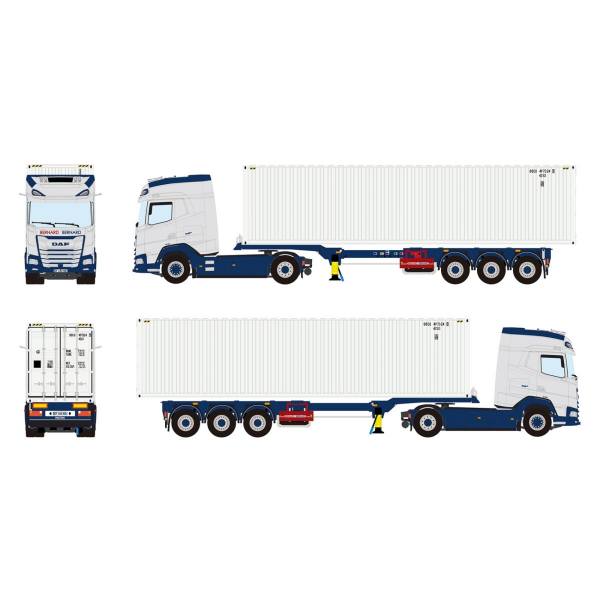01-4372 - WSI - DAF XG+ 4x2 Containerauflieger 3achs + 40ft Container - Bernard et Bernard -F -