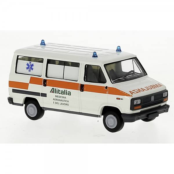 34910 - Brekina - Fiat Ducato Bus `1982 KTW "Ambulanza Alitalia" IT